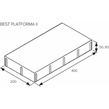Stavební materiál BEST PLATFORMA II. výška 80mm přírodní train SAMETOVÝ UV