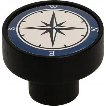 Obraz NÁBYTKOVÁ ÚCHYTKA GD08 DŘEVĚNÁ ČERNÁ KOMPAS V60