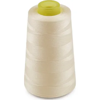 Nit Polyesterové nitě pro overlocky i klasické šití návin 3000 yards PES 40S/2, velké, 6 970) krémová světlá