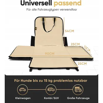 Obraz Autosedačka pro psa Béžová s bočními kapsami