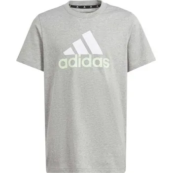 Dětská móda Chlapecké tričko adidas BIG LOGO TEE 128 Šedá, Bílá, Světle zelená