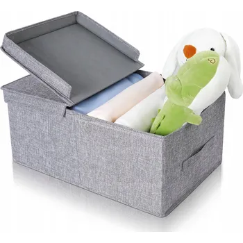 Úložný box COZARY Úložný box s víkem 29L Skládací látkový na oblečení, hračky