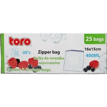 Sáček na potraviny Potravinový sáček na zamražení TORO 25ks 400ml