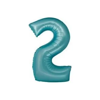 Balónek GD balónek fóliový 76cm "2" modrý mat