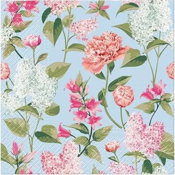 Papírový ubrousek Ubrousky PAW Dekor L (20ks) Lilac with peonies