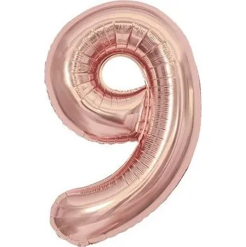 ALBI Balónek fóliový 85 cm rose gold číslo 9