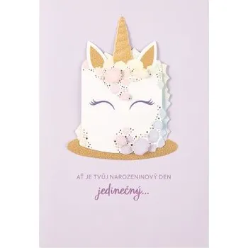 ALBI Luxusní narozeninové přání - Dortový jednorožec