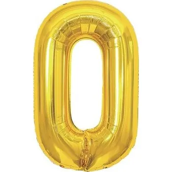 ALBI Balónek fóliový 85 cm zlatý číslo 0