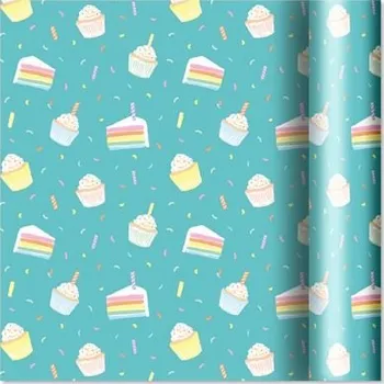 Balící papír ALBI Dárkový papír - role 2 m × 70 cm - Dortíky a cupcakes