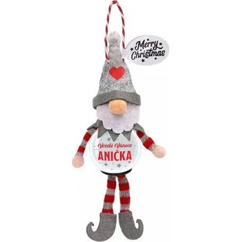 Vánoční dekorace ALBI Sněžítko skřítek - Anička
