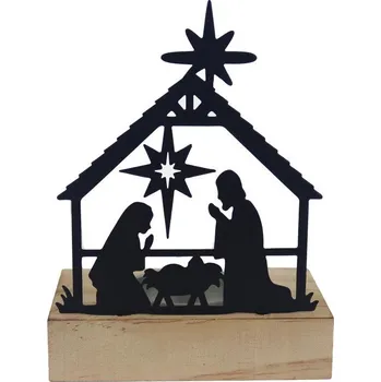 Vánoční svícen Svícen na 1 svíčku betlém K3758