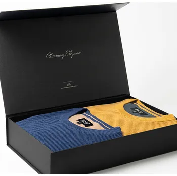 Pánský svetr Set pánských svetrů EDGARO Ochre a Indaco, 2 ks v dárkovém boxu