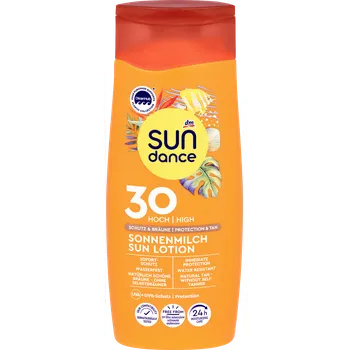 Přípravek na opalování SUNDANCE mléko na opalování OF30 s podporou zhnědnutí