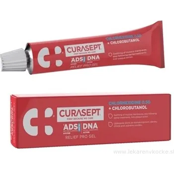 Dentální hygiena CURASEPT S.p.A. CURASEPT ADS DNA RELIEF PRO gel s chlorhexidinem 0,50% + chlorbutanol 30 ml