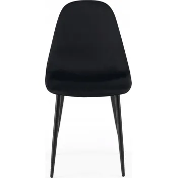 Jídelní židle Moderní jídelní židle s měkkým sametovým čalouněním Černá