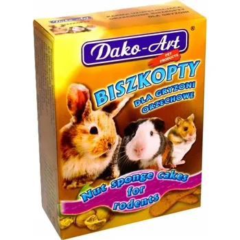 Krmivo pro hlodavce DAKO-ART Ořechové piškoty pro hlodavce 50g