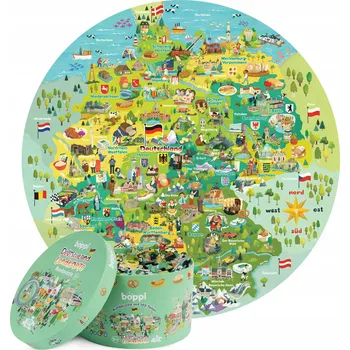 Puzzle BOPPI Puzzle Pro Děti 5-8 Let 150 Dílků Mapa Německa Ekologické