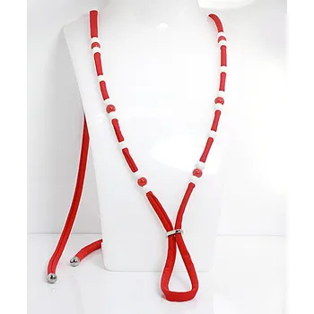 Náhrdelník Foxette Podprsenkový Náhrdelník Porcelánové Korálky - Červená JF_0329