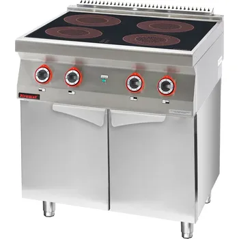 Sporák KROMET Indukční vařič 4x3,5 kW na uzavřeném podstavci, 800x700x900 mm | KROMET, 700.KE-4i/800.S.D