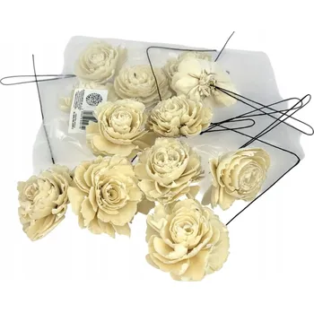 umělá květina SOLA Růže HELENA 8CM NA DRÁTKU 12 KUSŮ KVĚTINOVÁ ARANŽMÁ