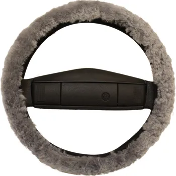 Potah na volant REISSNER LAMMFELLE Potah na volant z merino vlny šedý 40 cm