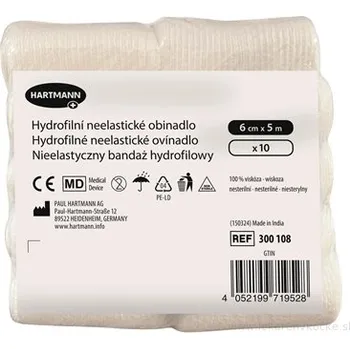 Paul Hartmann AG Hydrofilní neelastické pletené obinadlo, nesterilní 6 cm x 5 m (balení 10 ks)