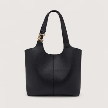 Kabelka COCCINELLE C-EASY LARGE KOŽENÁ KABELKA NOIR SS26