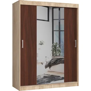 Ložnice Akord Clotilde (dub sonoma + wenge) (se zrcadlem)