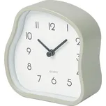 Home Styling Collection Stolní hodiny AMORPH organického tvaru s proskleným čelem, šedý, 12 cm