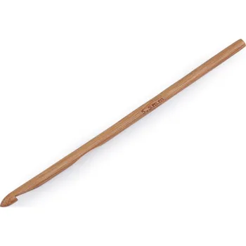 Nástroj na niť a příze Bambusový háček na háčkování vel. 3; 4; 4,5; 5; 5,5, malé, 7 (5,5 mm) bambus tmavý