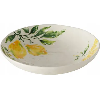 KERAMICKÁ MÍSA KULATÁ STYLOVÁ MOTIV CITRONU LEMONY 7X34 RUČNÍ VÝROBA