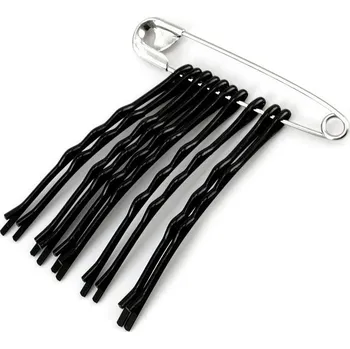 Náramek Sponky do vlasů / pinetky, střední, černá