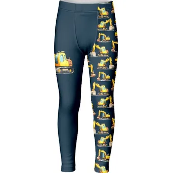 Panel na chlapecké termo legíny 104 bagry tmavě modré