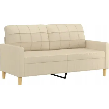 Pohovka Krémová dvoumístná pohovka, rozměry: 158 x 77 x 80 cm, látka, kov