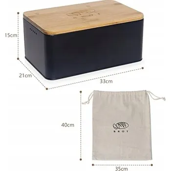 chlebník Chlebník jednodílný Theo&Cleo černý