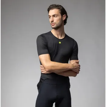 cyklistický dres ALÉ Cyklistické triko s krátkým rukávem - INTIMO VELO ACTIVE - černá M