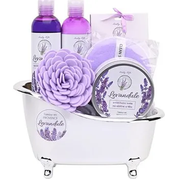 Kosmetická sada Vivaco Dárková vanička kosmetiky s levandulovým olejem