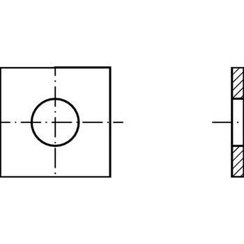 podložka PROFISTYL DIN 436 podložka čtvercová černá Varianta: DIN 436 podložka čtvercová ø 13,5 40x40x4mm pro M12