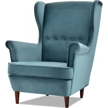 Křeslo Mebel Partner Margis (modrá + buk)