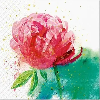 Papírový ubrousek Ubrousky PAW Dekor L (20ks) Peony Watercolor