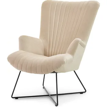 Křeslo Mebel Partner Nuttshell (béžová + černá)