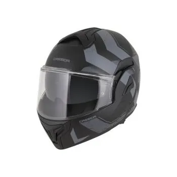 Helma na motorku Překlopná přilba Cassida MultiFlip Korp P/J - černá matná/žlutá fluo/šedá, XL(61-62)