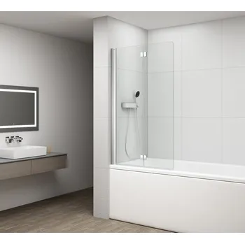 Polysan ROTA vanová zástěna skládací 1200 mm chrom čiré sklo FA120