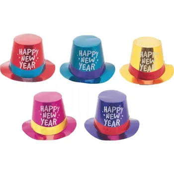 Klobouk Silvestrovský klobouk barevný se třpytkami