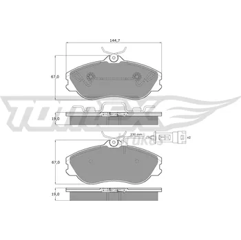 Brzdová destička Sada brzdových destiček, kotoučová brzda TOMEX TX 11-28