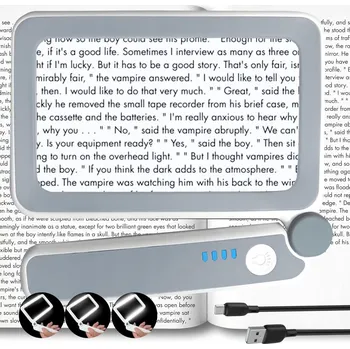 Lupa SKLÁDACÍ LUPA NA ČTENÍ, LUPA SKLO ZVĚTŠOVACÍ NA ČTENÍ 4X S 10 LED