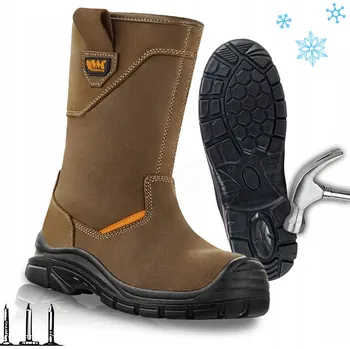 Pracovní obuv Pracovní zimní zateplené vysoké boty nazouvací kozačky BOZP VM EDINBURGH S3