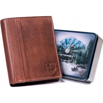 Peněženka Peterson pánská peněženka z přírodní kůže hnědá - muž