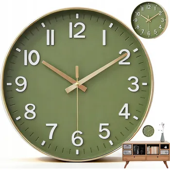 Hodiny 3D HODINY NA ZEĎ 30CM TICHÝ QUARTZOVÝ MECHANISMUS VYPUKLÉ ČÍSLICE DO OBÝVACÍHO POKOJE