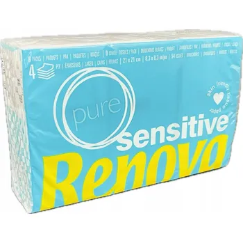 Papírový kapesník Hygienické kapesníčky bez vůně Renova 4 vrstvé, 54 ks